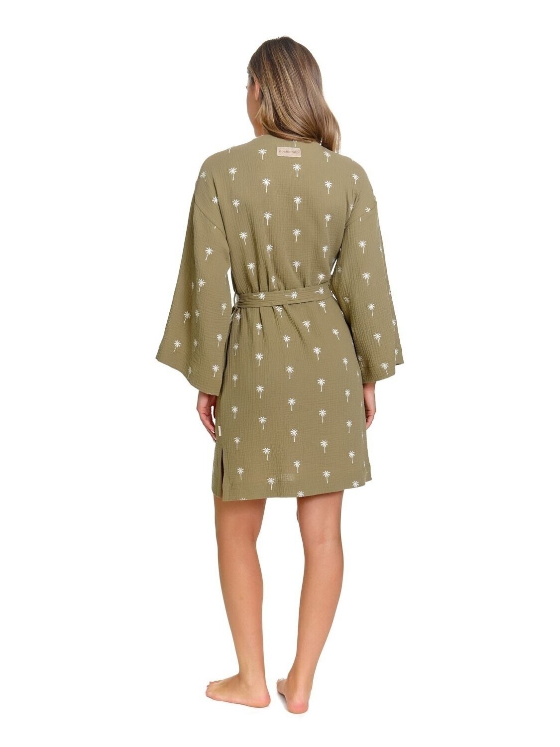 Muslin maternity robe DN, Palmtree 1