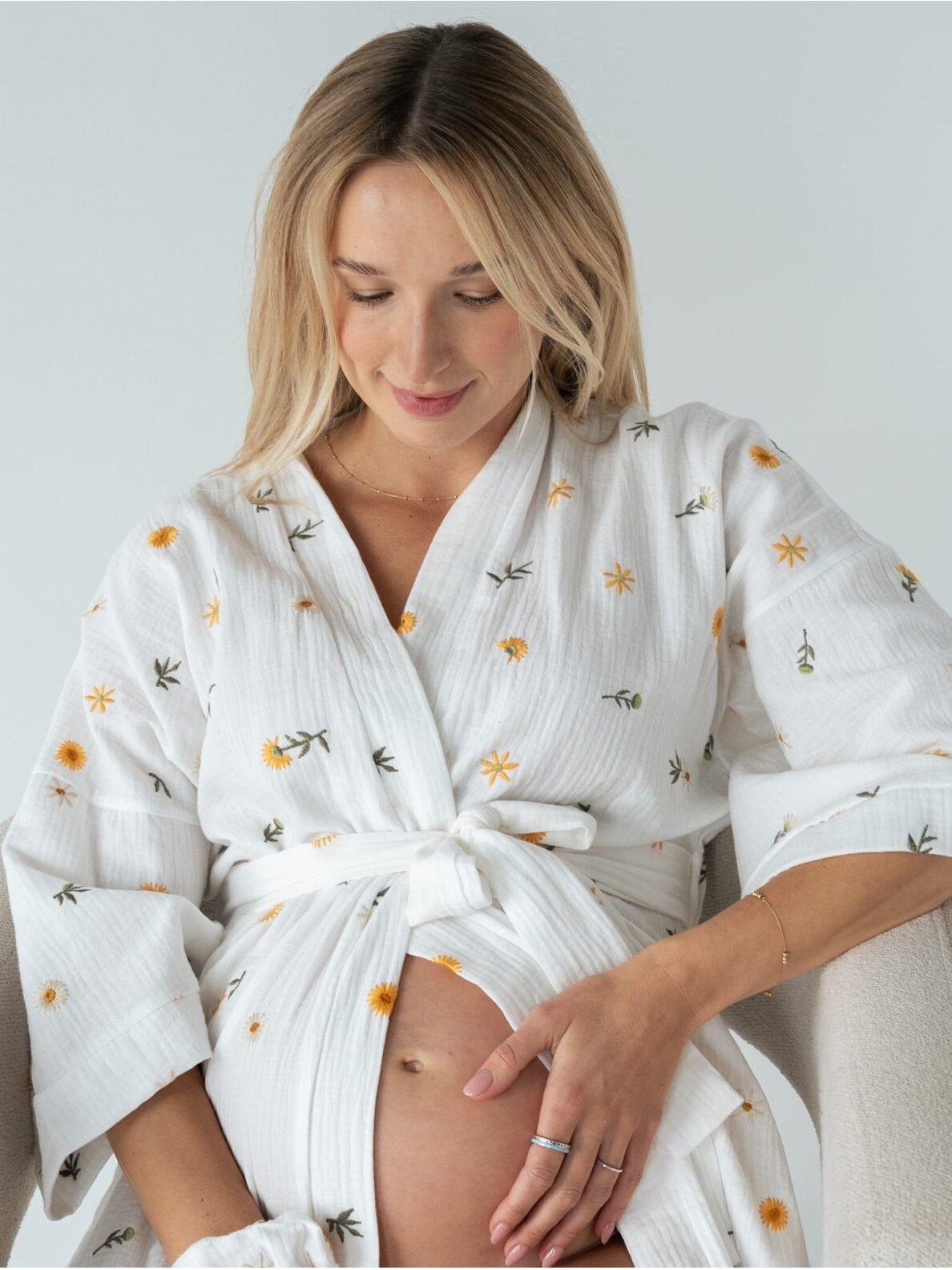 Muslin maternity robe Latte mama (Balta) 3