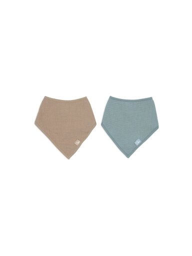 Muslino seilinukai, 2 vnt., Sea green/Biscuit, Jollein