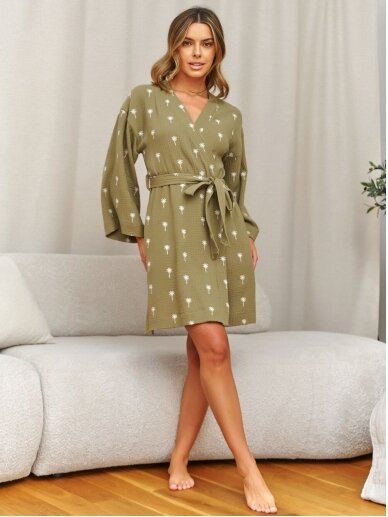 Muslin maternity robe DN, Palmtree 3