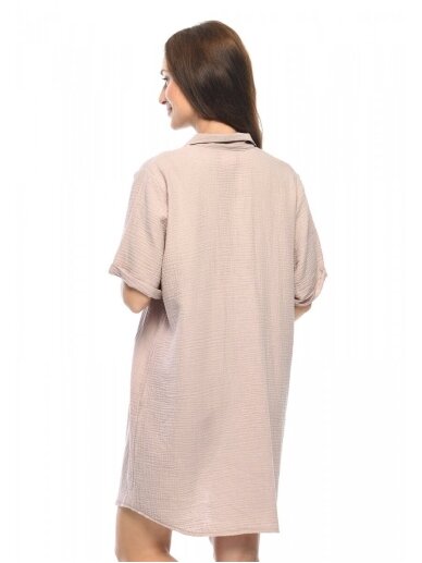 Muslin maternity and breastfeeding nightdress Hazel, Mija (Caffe Latte) 5 Muslin maternity and breastfeeding nightdress Hazel, Mija (Caffe Latte) 5