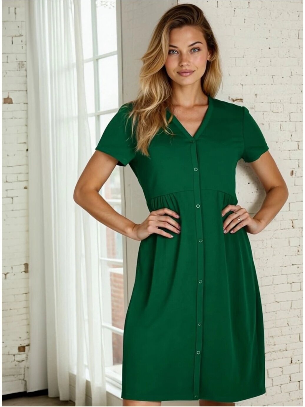 Nightwear for birth and feeding ForMommy MILI (Green) 2