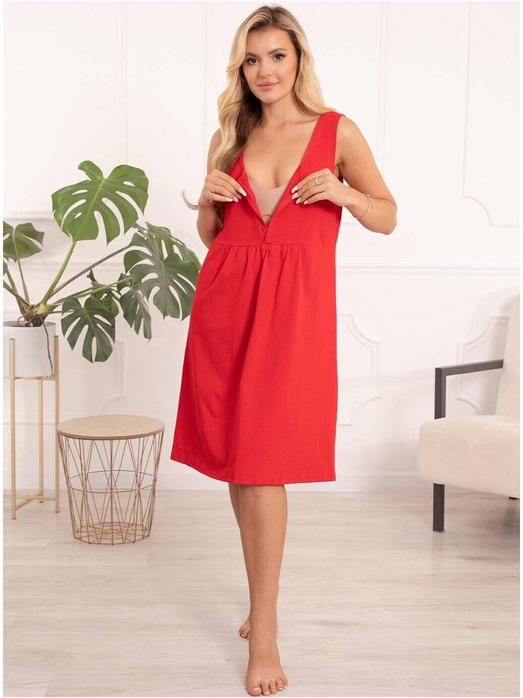 Nightwear for pregnant and nursing Sofia, ForMommy (red) 1 Nightwear for pregnant and nursing Sofia, ForMommy (red) 1