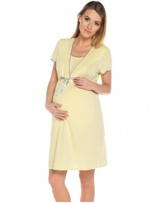 Maternity breastfeeding nightdress by IF (yellow)
