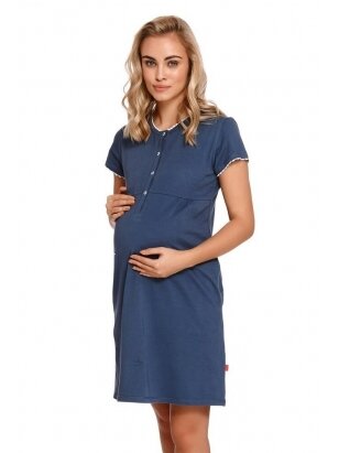Pregnancy and nursing nightdress by DN (deep blue)