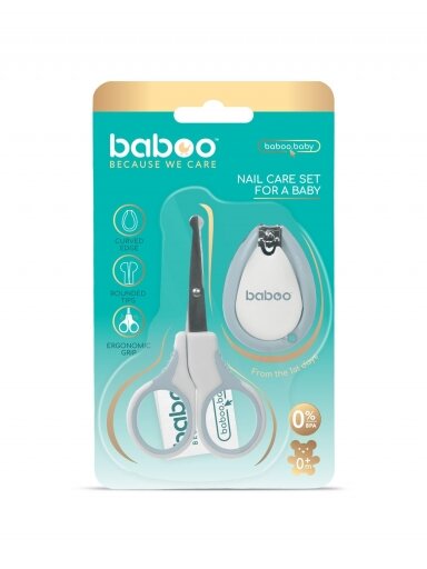 Nagų priežiūros rinkinys kūdikiams, Baboo (Haze Blue)
