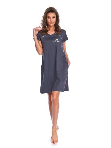 Maternity nursing nightdress by DN (dark grey) Maternity nursing nightdress by DN (dark grey)