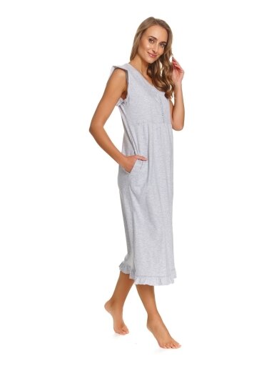 Nightwear for pregnant and nursing women, 7463 (grey melange)