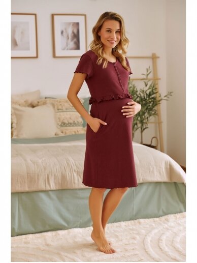 Nightwear for pregnant and nursing women,  sangria DN  5