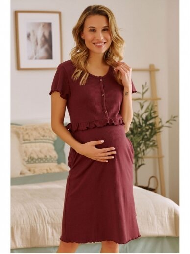 Nightwear for pregnant and nursing women,  sangria DN  6