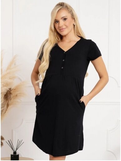 Nightwear for pregnant and nursing Ismena, ForMommy (black) 5