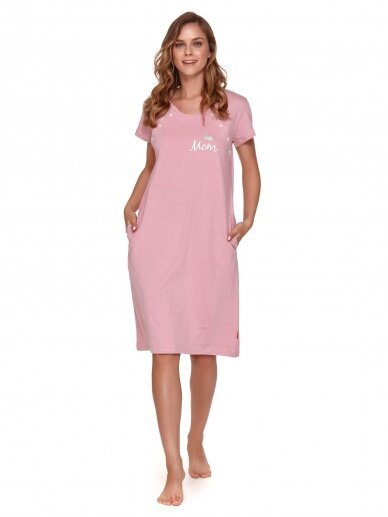 Maternity nursing nightdress, Papaya G, by DN (pink) 1
