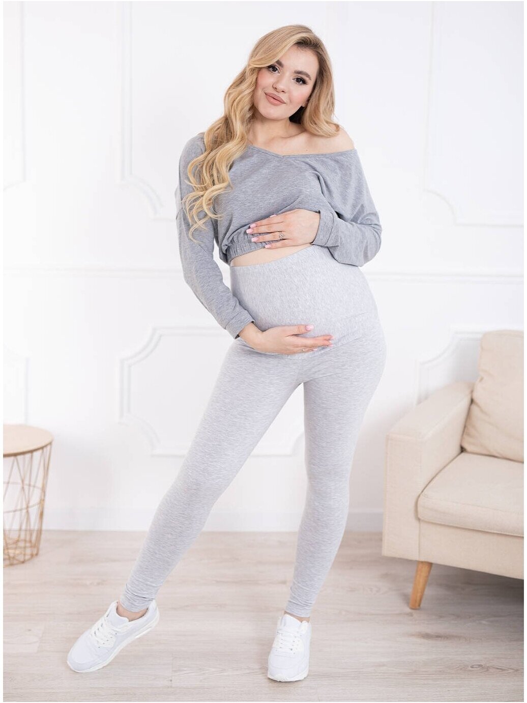 Maternity leggings, Classic, ForMommy grey) Maternity leggings, Classic, ForMommy grey)