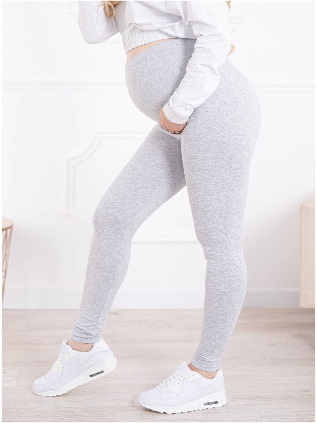 Maternity leggings, Classic, ForMommy grey) 5
