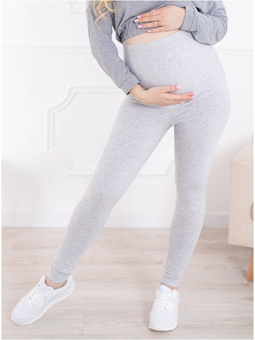 Maternity leggings, Classic, ForMommy grey) 6