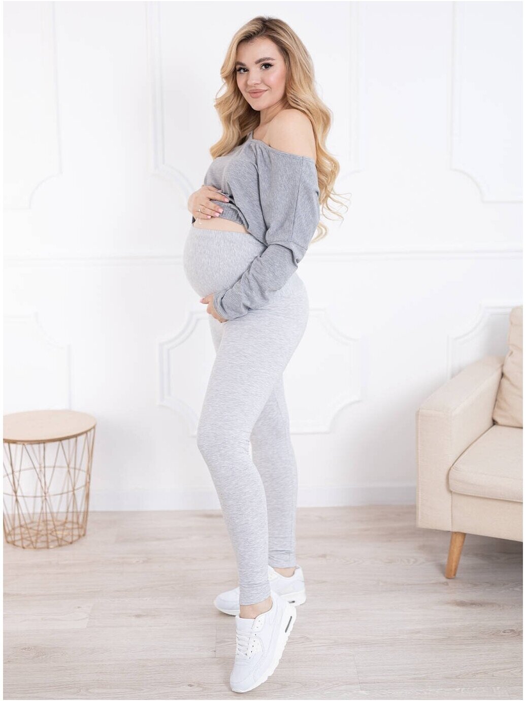 Maternity leggings, Classic, ForMommy grey) 8