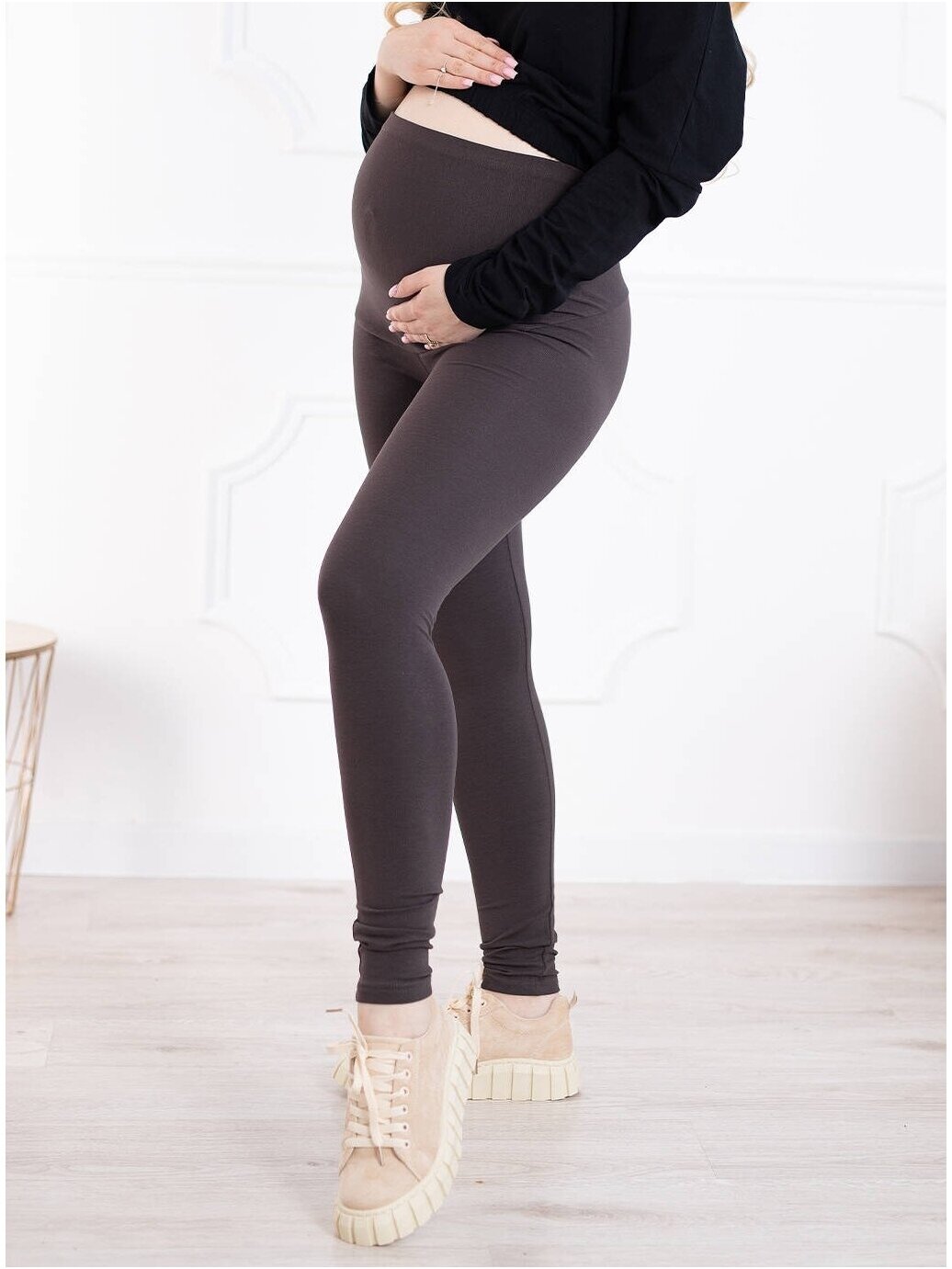 Maternity leggings, Classic, ForMommy dark brown 6