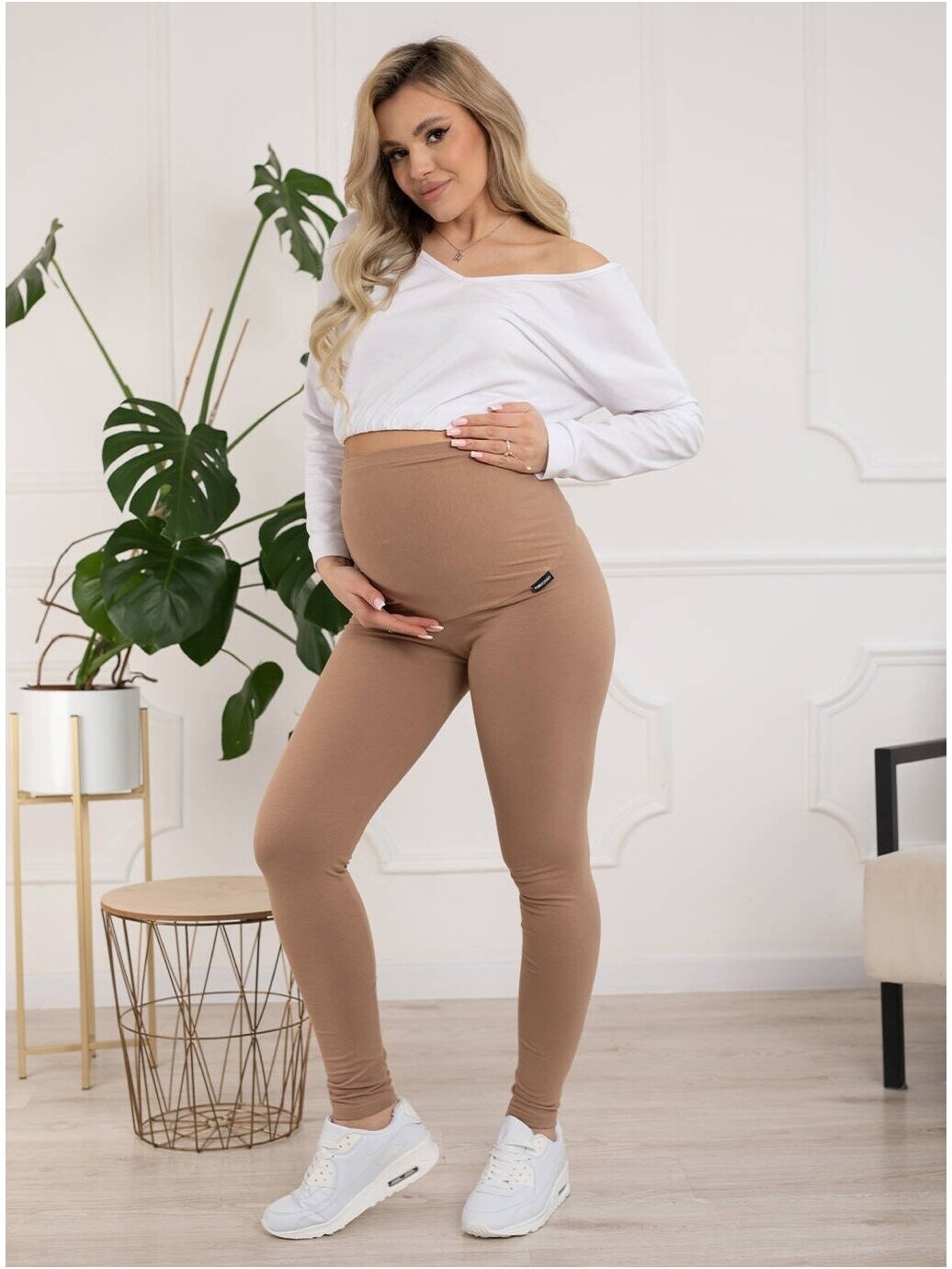 Maternity leggings, Classic, ForMommy (cappuccino) 2 Maternity leggings, Classic, ForMommy (cappuccino) 2