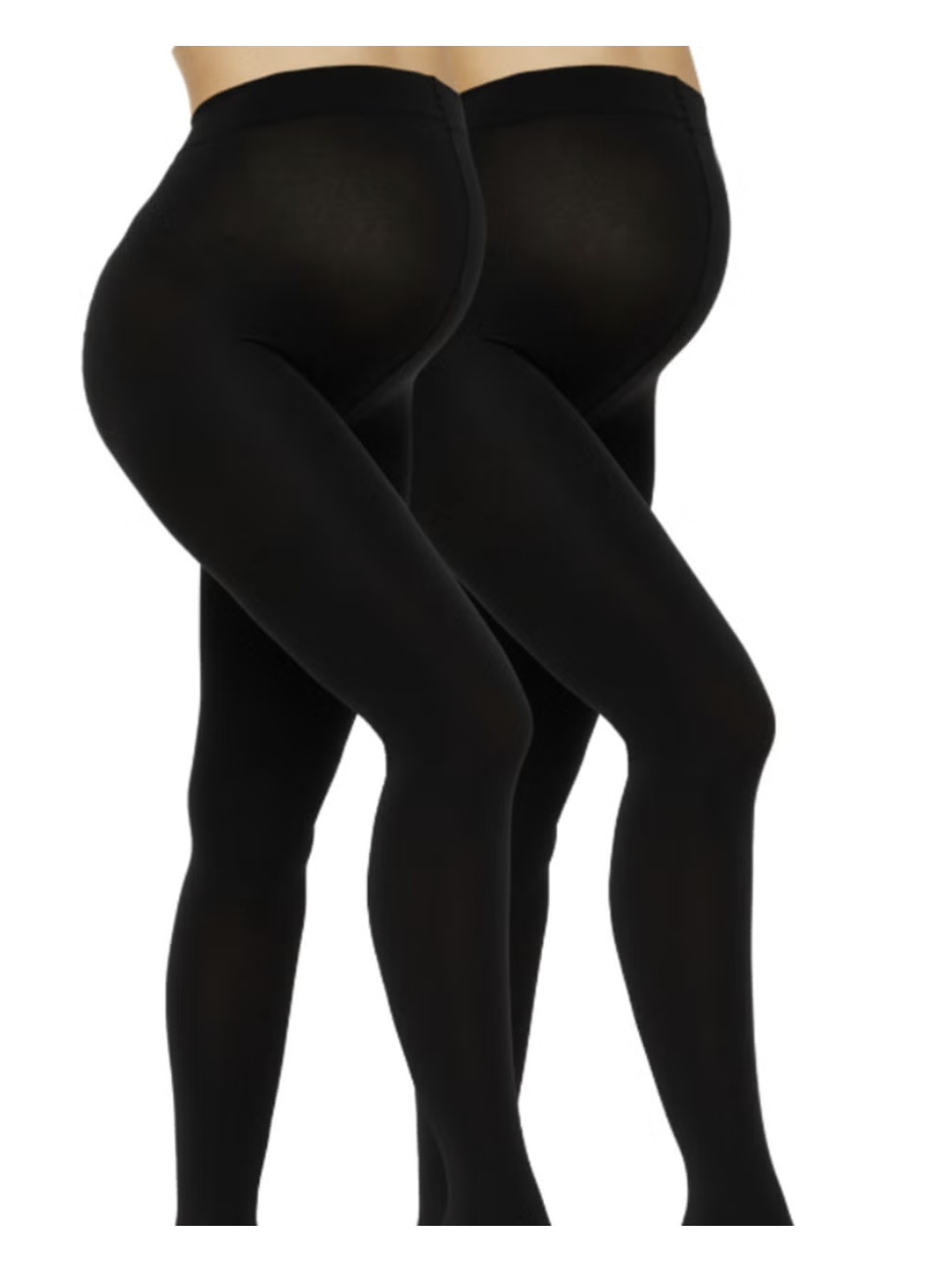 Maternity tights 2-pack MLKAYA, Mamalicious (Black)