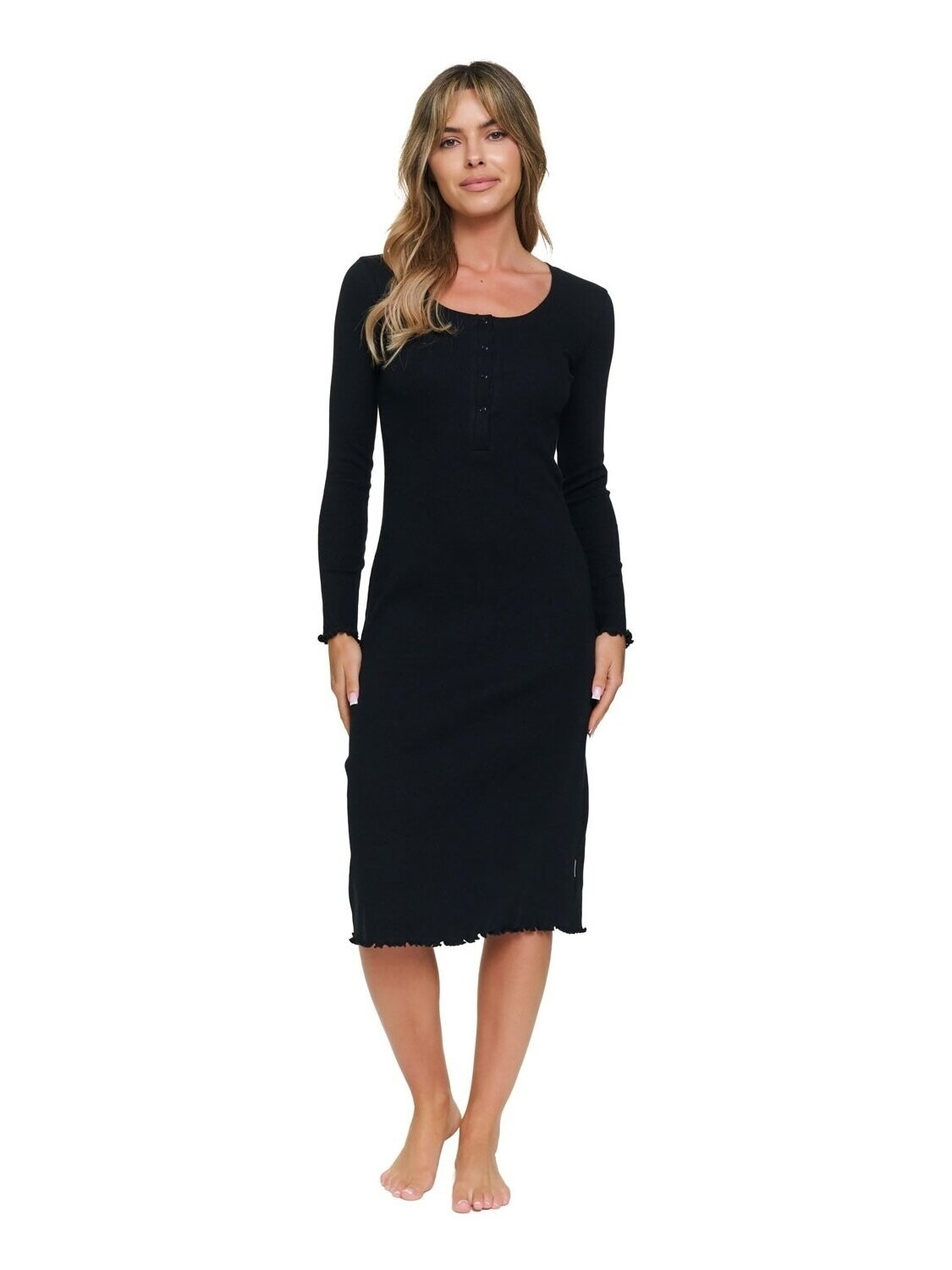 Maternity night shirt, Doctor Nap (black)