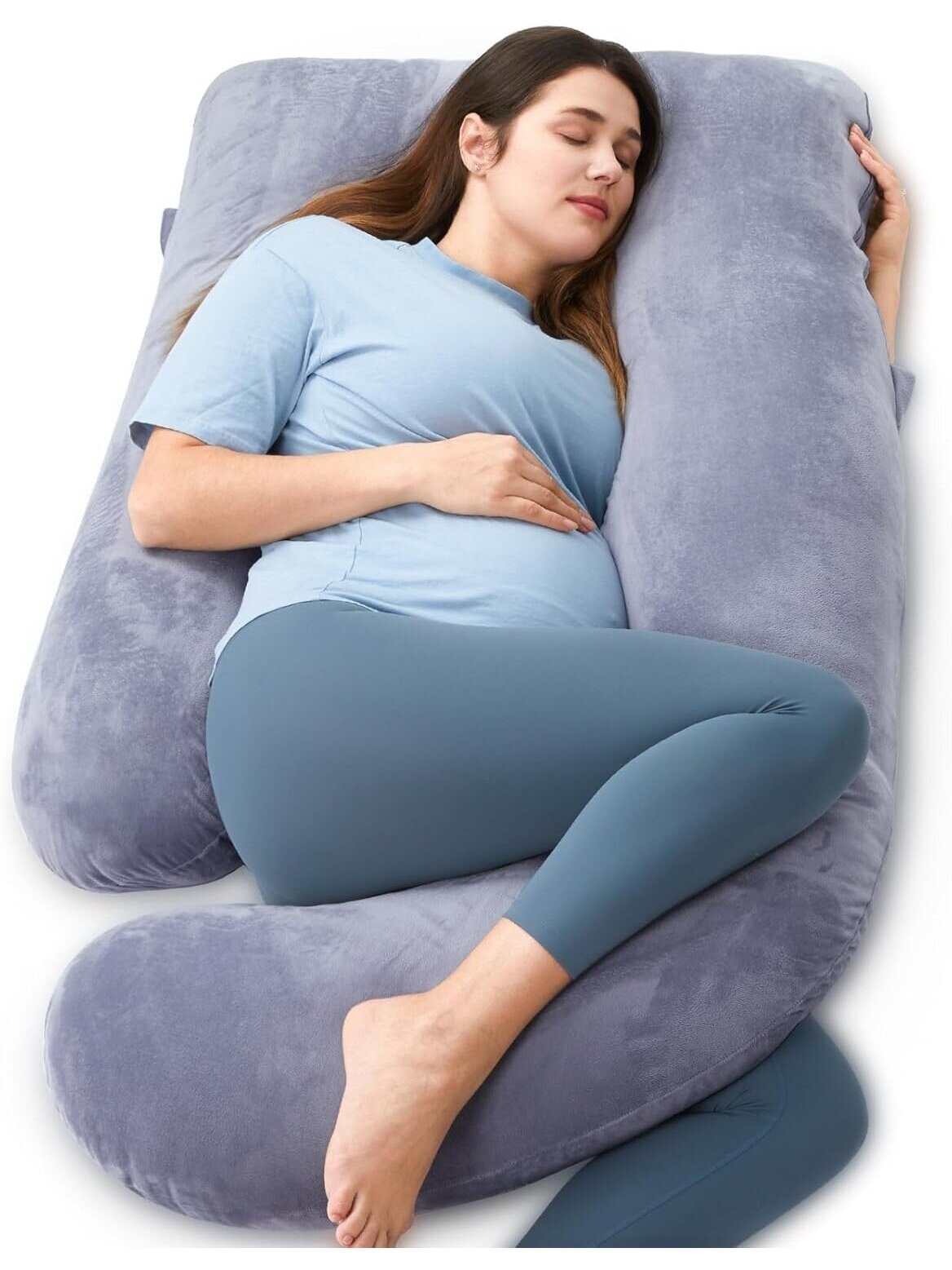 U Shaped Fabric Pregnancy Pillow, Momcozy