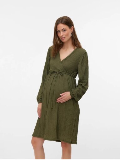 Nėščiųjų suknelė MLSIGGA, Mama;licious (Žalia)