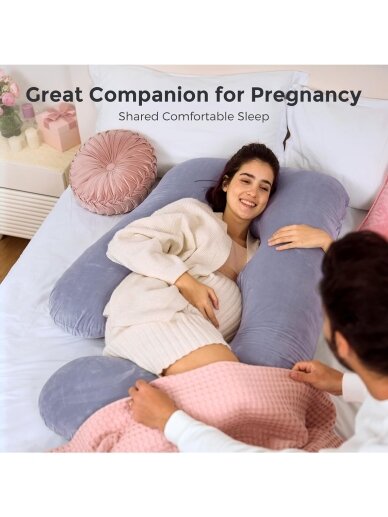 U Shaped Fabric Pregnancy Pillow, Momcozy 7