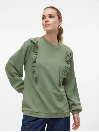 Maternity blouse with nursing function, MLSINE MARY, Mama;licious (green) 5
