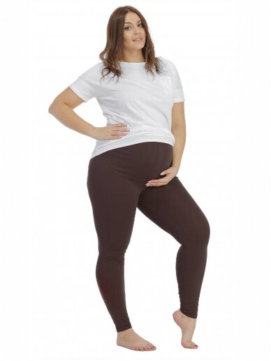 Maternity leggings, Classic, ForMommy dark brown 1 Maternity leggings, Classic, ForMommy dark brown 1