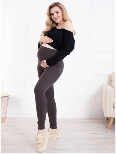 Maternity leggings, Classic, ForMommy dark brown 4