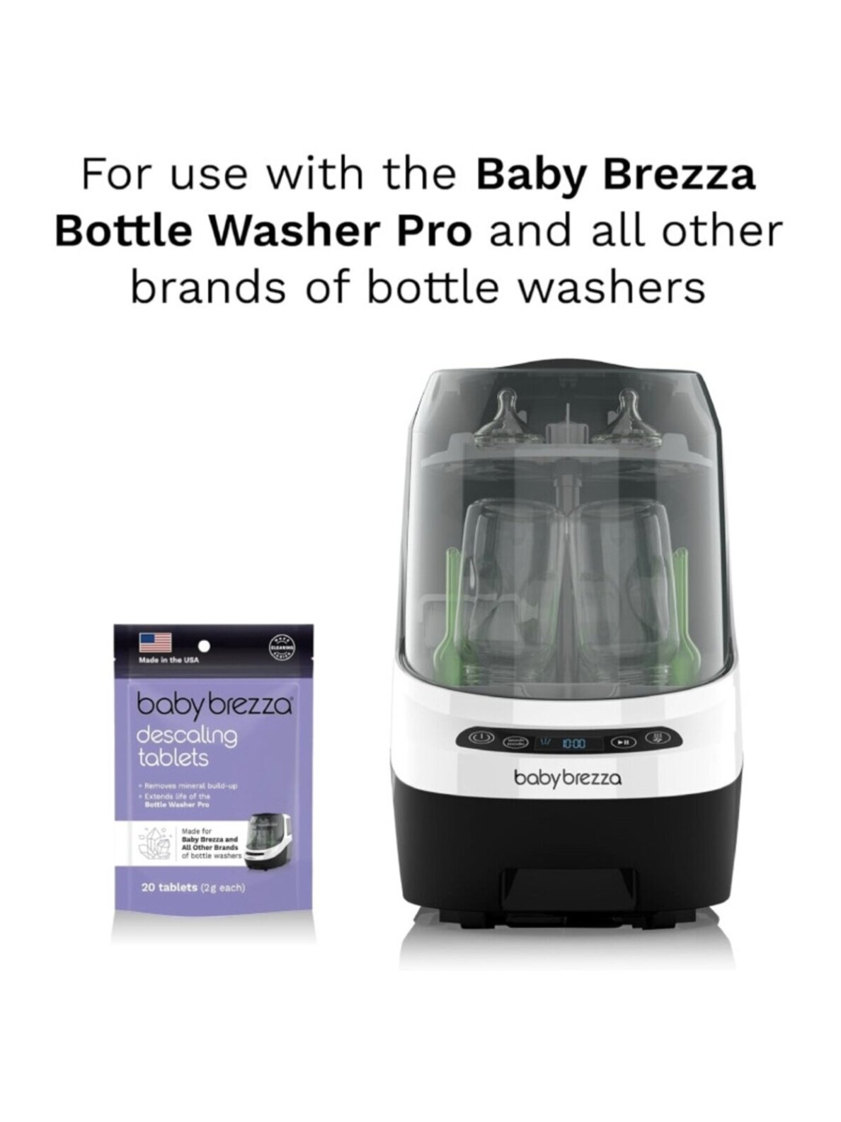 Descaling Tablets for Bottle Washer, 20 pcs, Baby Brezza 2 Descaling Tablets for Bottle Washer, 20 pcs, Baby Brezza 2
