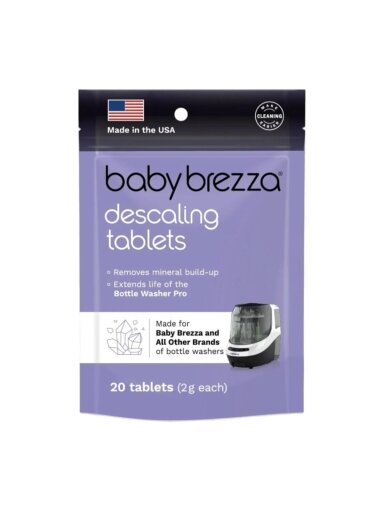 Nukalkinimo tabletės buteliukų plovikliui, 20 vnt., Baby Brezza