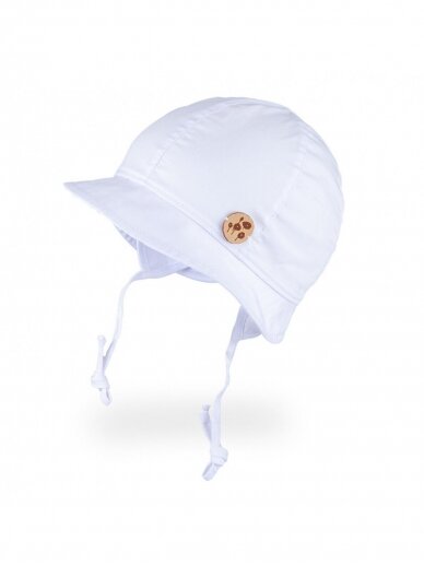 Vaikiška kepurė su raišteliais, TuTu (balta)