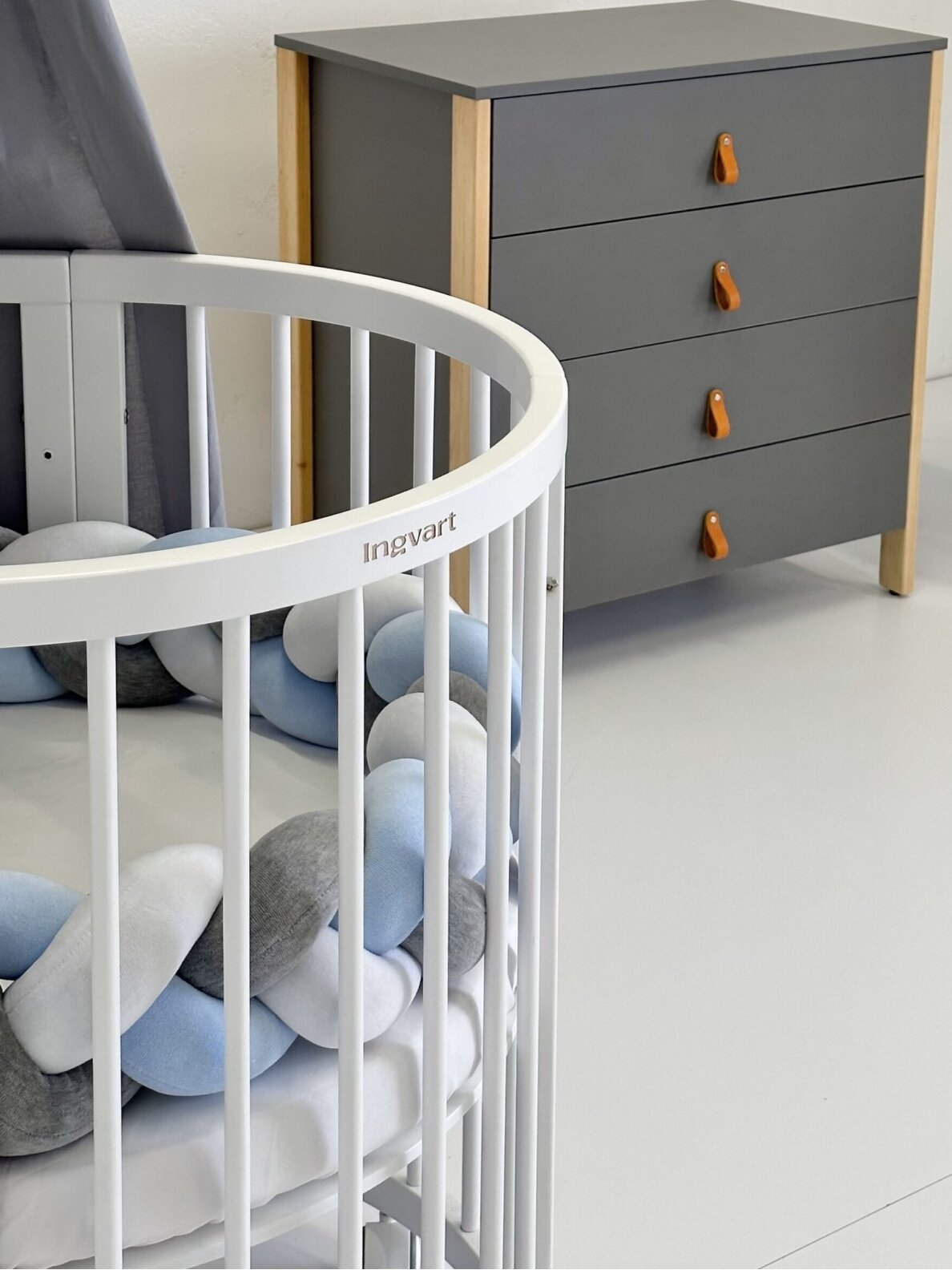 Ovali kūdikio lovytė-transformeris 7in1 Smart, Ingvart (Ivory) 15
