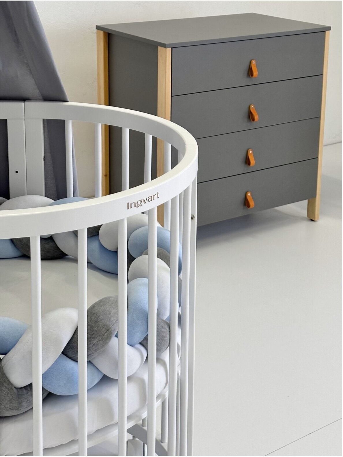 Oval convertible baby crib 9in1 Smart, Ingvart (White) 14 Oval convertible baby crib 9in1 Smart, Ingvart (White) 14