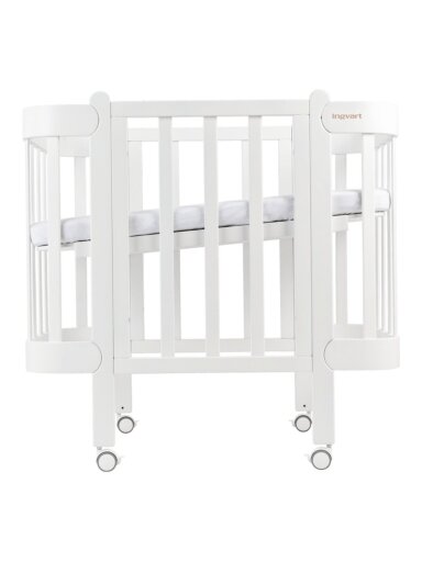 Ovali kūdikio lovytė-transformeris NIKA 5in1, Ingvart (White)