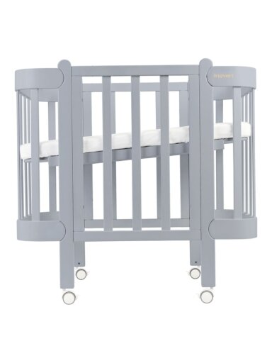 Ovali kūdikio lovytė-transformeris NIKA 5in1, Ingvart (Grey)