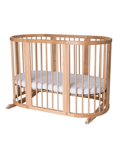 Oval convertible baby crib 9in1 Smart, Ingvart (Natural)