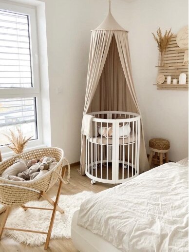 Oval convertible baby crib 9in1 Smart, Ingvart (Natural) 1 Oval convertible baby crib 9in1 Smart, Ingvart (Natural) 1