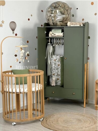 Ovali kūdikio lovytė-transformeris 7in1 Smart, Ingvart (Beige) 13 Ovali kūdikio lovytė-transformeris 7in1 Smart, Ingvart (Beige) 13