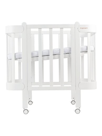 Oval convertible baby crib NIKA 5in1, Ingvart (White)