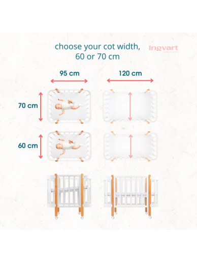 Oval convertible baby crib NIKA 5in1, Ingvart (White/Natural) 3 Oval convertible baby crib NIKA 5in1, Ingvart (White/Natural) 3