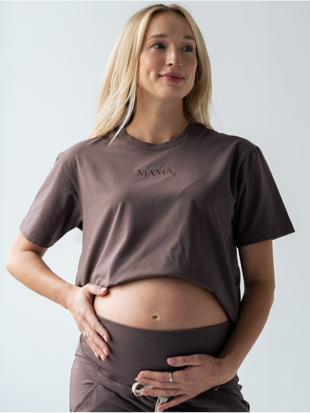 Palaidinės trumpomis rankovėmis, LATTE MAMA (Ruda) 3
