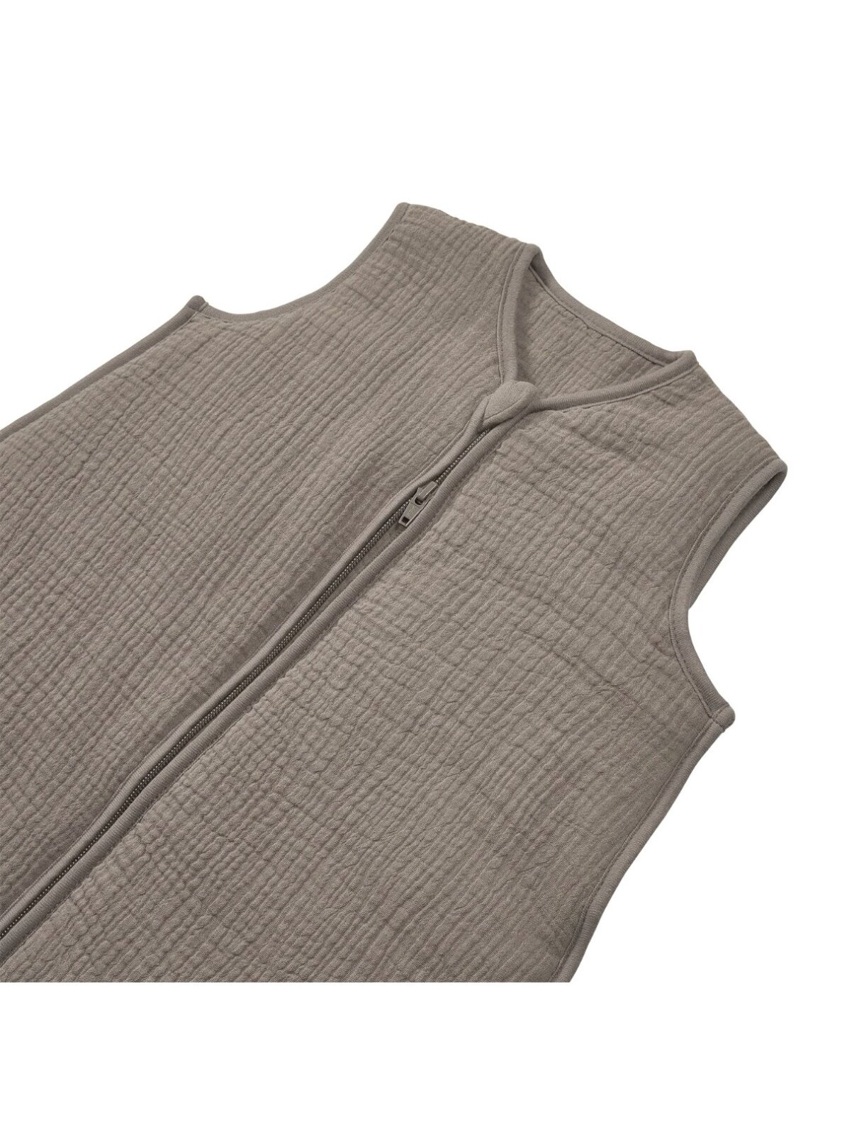 Lined muslin sleeping bag 90 cm, TOG 2.0, Meyco (Dark Taupe) 1
