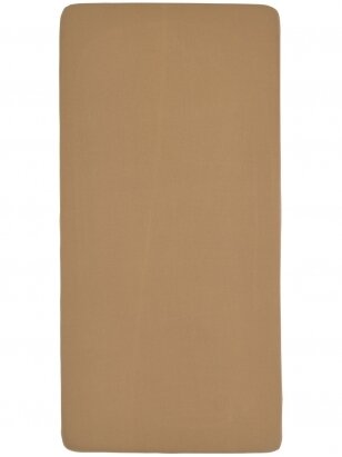 Sheet with rubber 60x120cm, Jersey toffee, Meyco