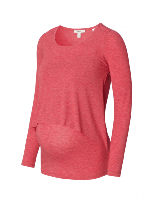 Blouse with long sleeves for pregnant and nursing women, Esprit, (Red)