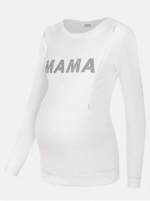 Džemperis nėščioms ir maitinančioms, MAMA, CC (ecru)
