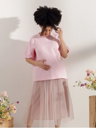 Maternity and nursing blouse, Pink, MOM ONLY