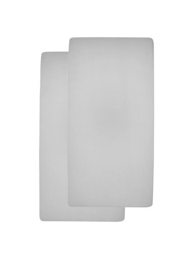 Paklodė su guma 40x80/90cm. 2vnt, Meyco Baby (Light grey)