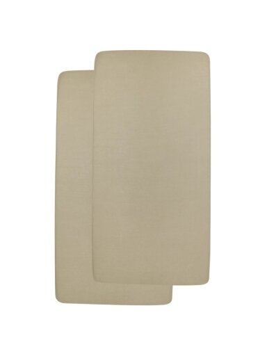 Paklodė su guma 40x80/90cm 2vnt.,Meyco Baby (Taupe)